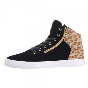 Supra Cuttler Skateskor Dam Svarta Leopard | AIPXJ2693