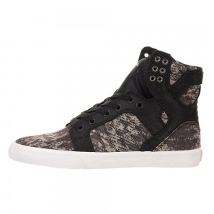 Supra SkyTop Höga Dam Svarta Grå | LTDJE4287