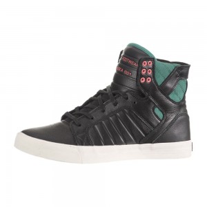 Supra SkyTop Höga Dam Svarta Gröna | KTQPB8173