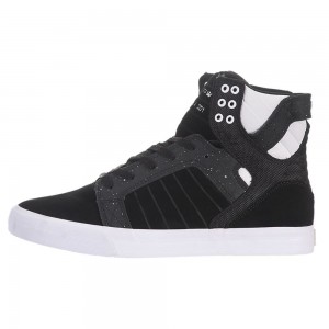 Supra SkyTop Höga Dam Svarta Vita | TGPKM9340