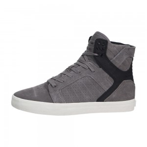 Supra SkyTop Höga Herr Grå Svarta | MWZHI3091