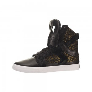 Supra SkyTop II Höga Dam Svarta Guld | PQSEL6537