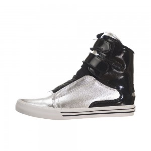 Supra Society II Höga Herr Svarta Silver | AUTXF7825