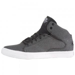 Supra Society Mid Skateskor Herr Svarta Vita | OCIDW6813