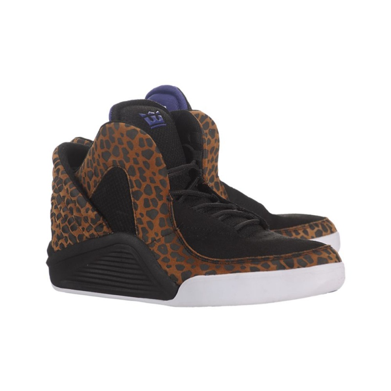 Supra Chimera x Lil Wayne Sneakers Dam Svarta Leopard | DLZAJ1527