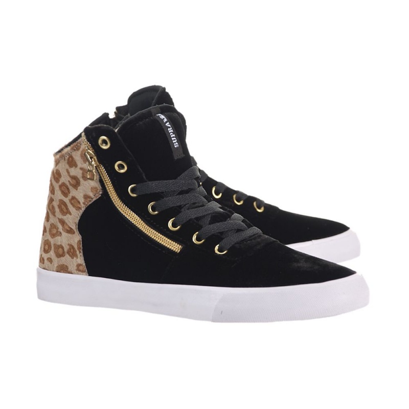 Supra Cuttler Skateskor Dam Svarta Leopard | AIPXJ2693