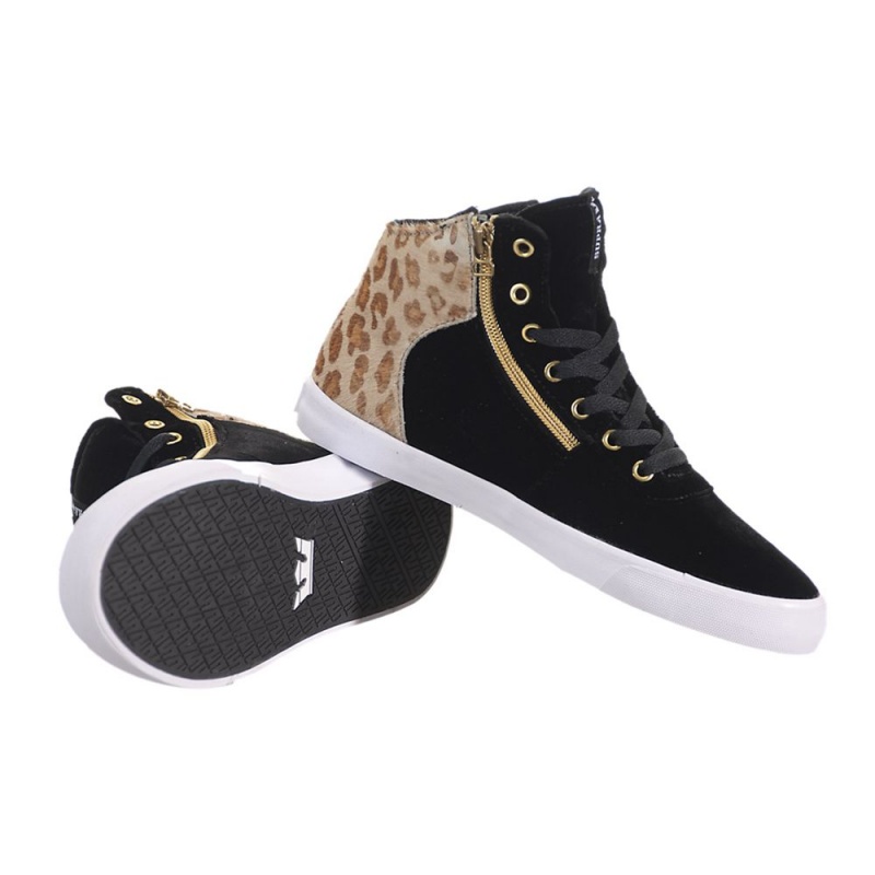 Supra Cuttler Skateskor Dam Svarta Leopard | AIPXJ2693