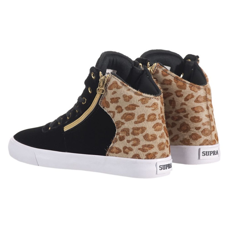 Supra Cuttler Skateskor Dam Svarta Leopard | AIPXJ2693