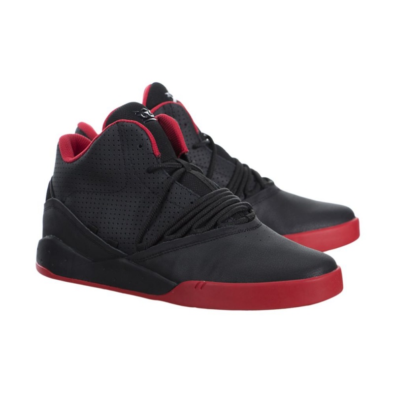 Supra Estaban Sneakers Dam Svarta Röda | SVDYN6045