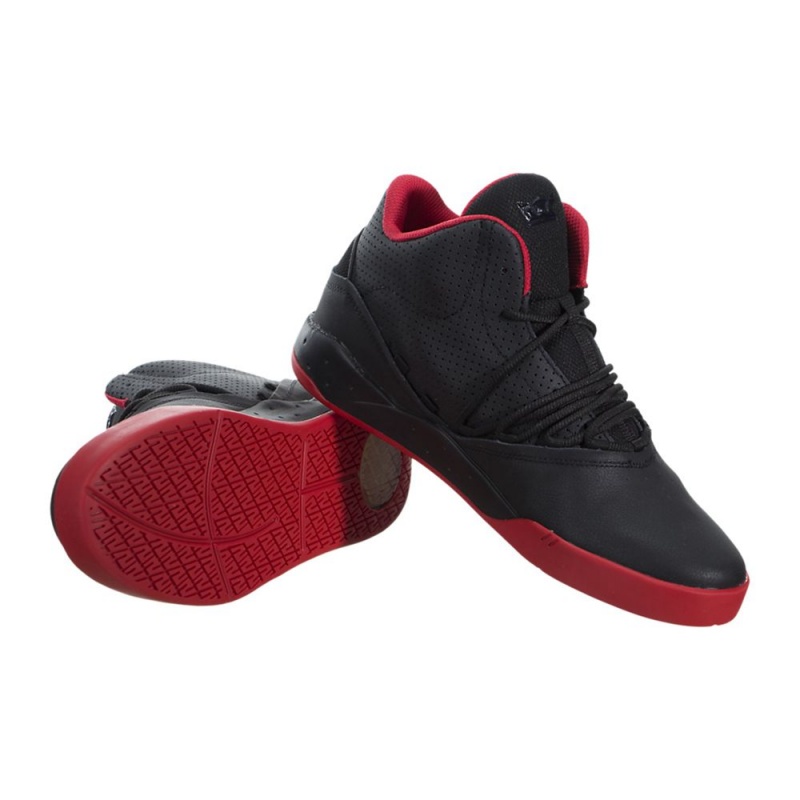 Supra Estaban Sneakers Dam Svarta Röda | SVDYN6045