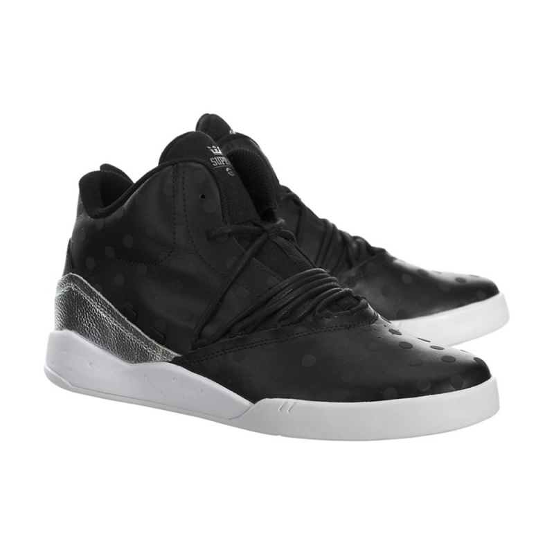 Supra Estaban Sneakers Dam Svarta Silver | OXHVK0185