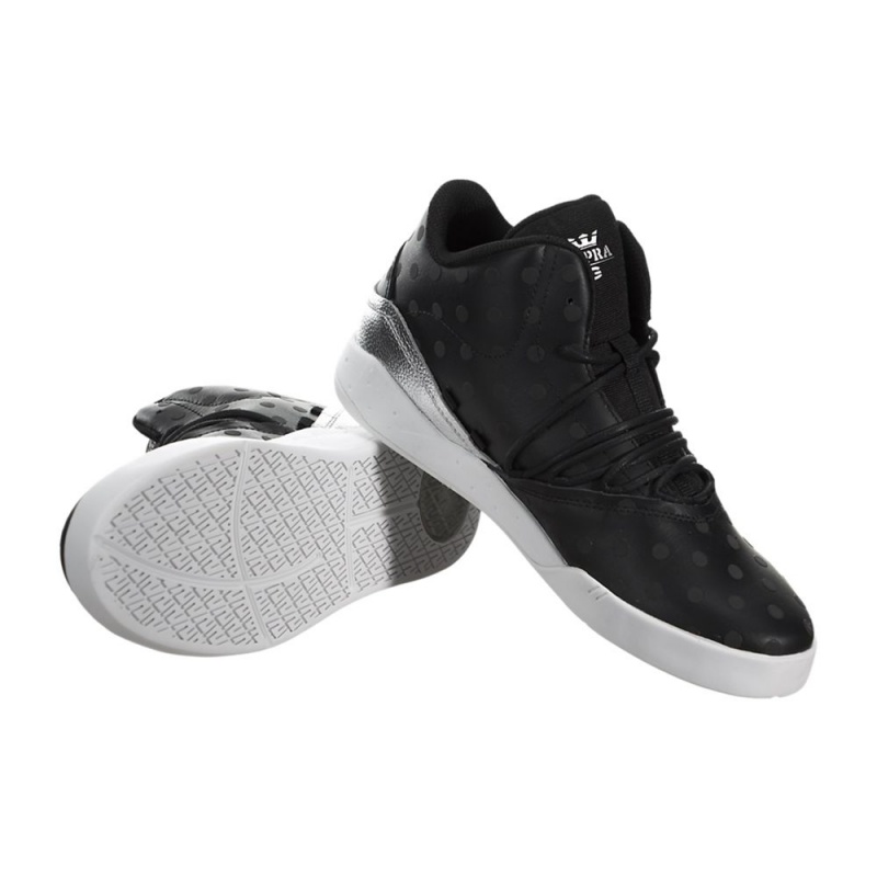 Supra Estaban Sneakers Dam Svarta Silver | OXHVK0185