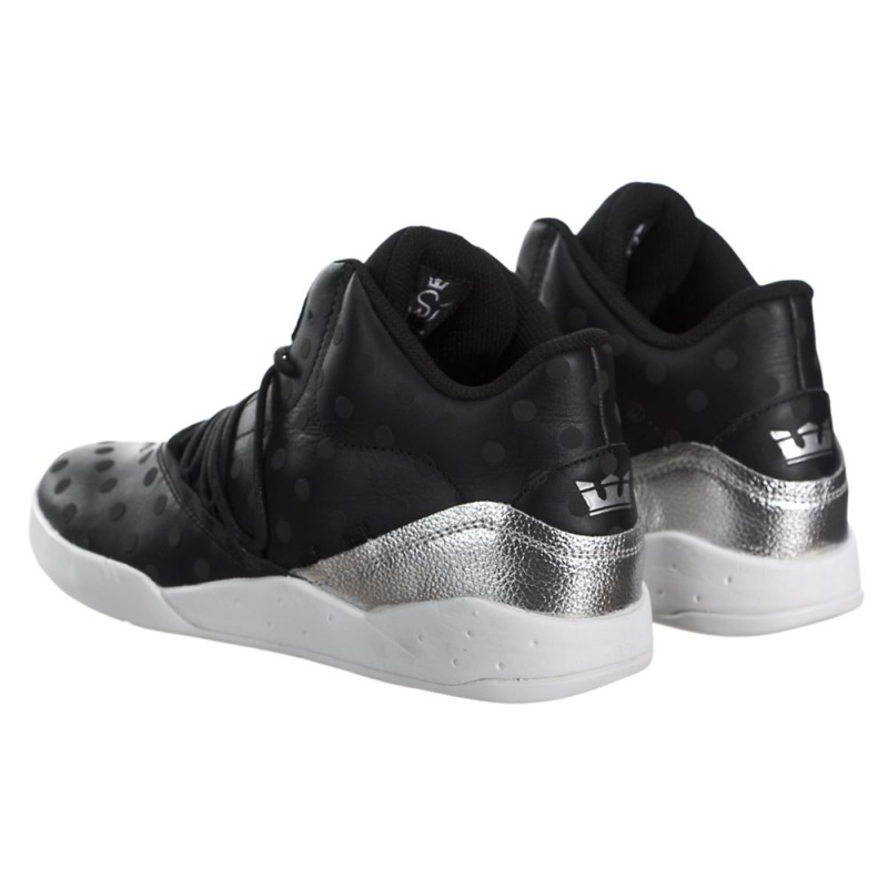 Supra Estaban Sneakers Dam Svarta Silver | OXHVK0185