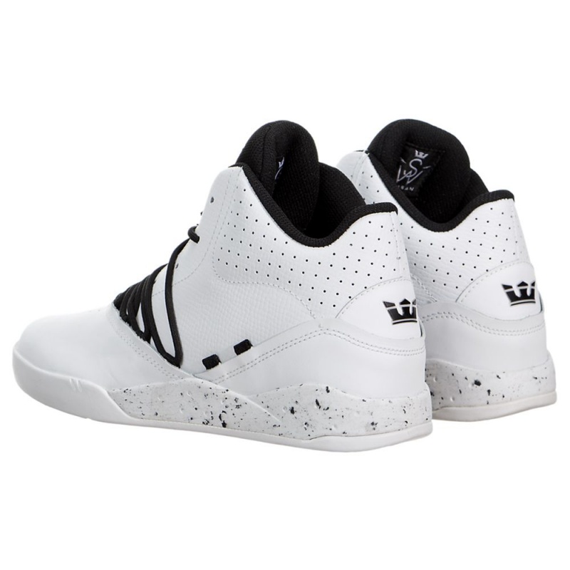 Supra Estaban Sneakers Dam Vita Svarta | DGJZH2051