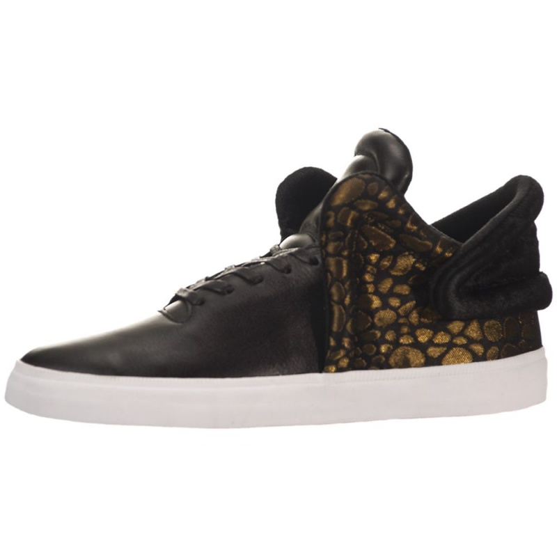 Supra Falcon Sneakers Dam Svarta Guld | OATWE7354