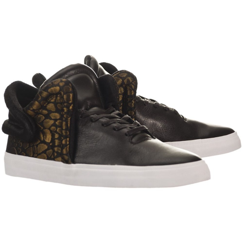 Supra Falcon Sneakers Herr Svarta Guld | MPIZS6592