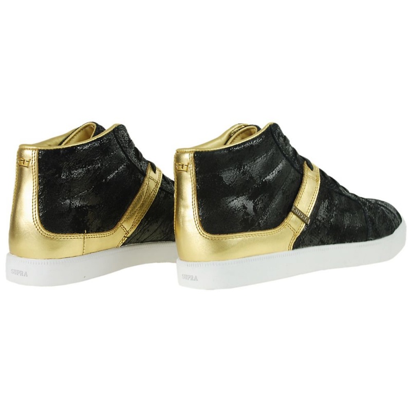 Supra Indy NS Skateskor Dam Svarta Guld | MDQRX0958