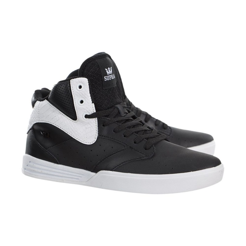 Supra Khan Skateskor Herr Svarta Vita | RNZQD8601