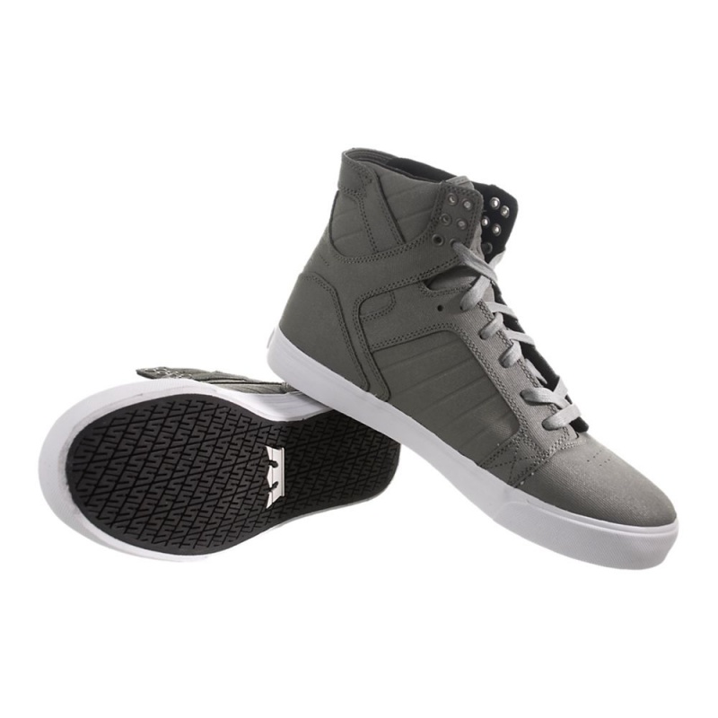 Supra SkyTop Höga Dam Grå | TJQXD0725