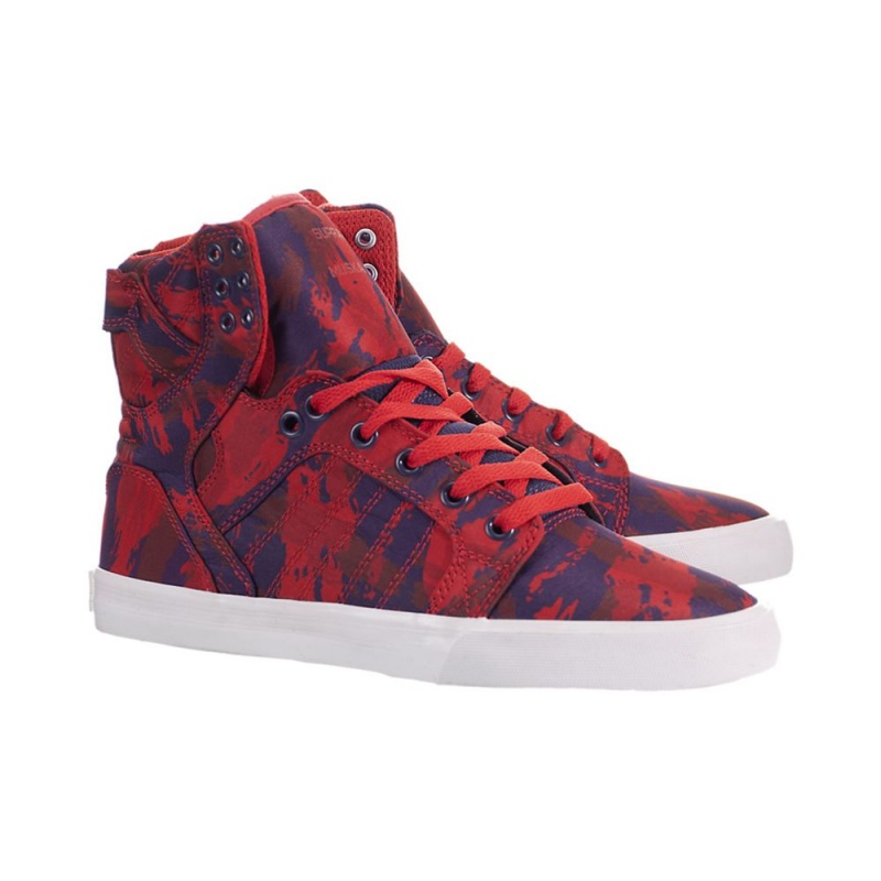 Supra SkyTop Höga Dam Röda | UXZOD4367