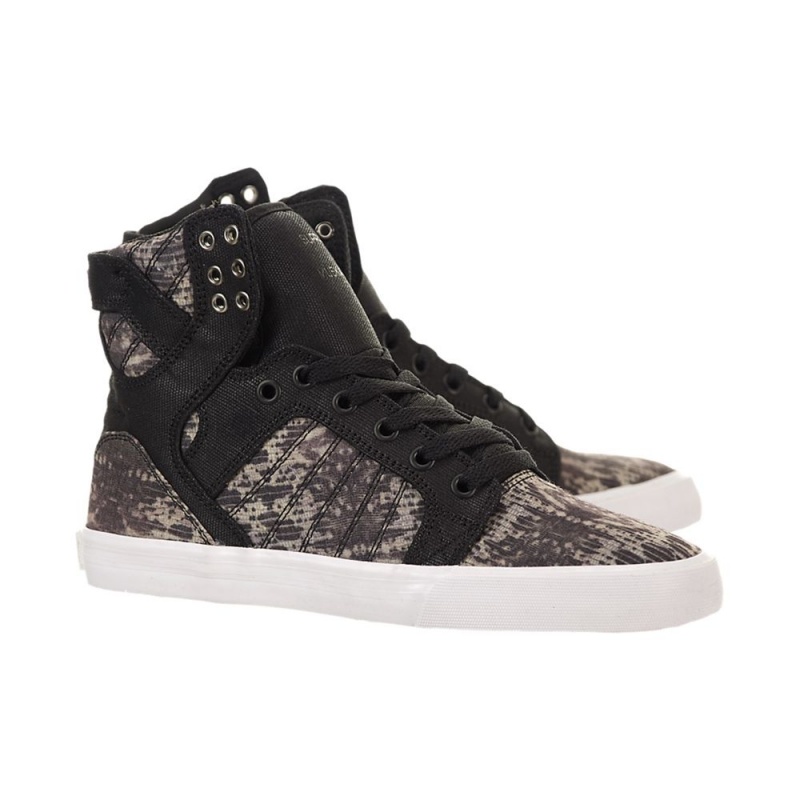 Supra SkyTop Höga Dam Svarta Grå | LTDJE4287