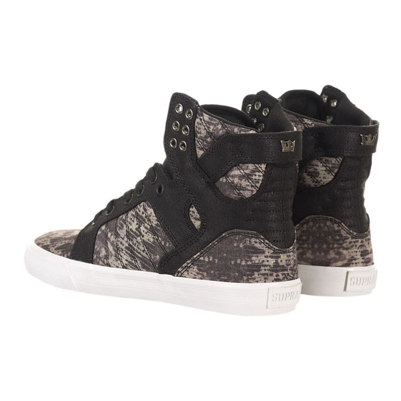 Supra SkyTop Höga Dam Svarta Grå | LTDJE4287