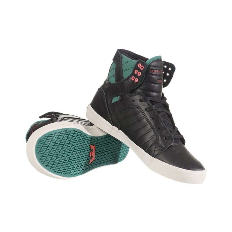 Supra SkyTop Höga Dam Svarta Gröna | KTQPB8173