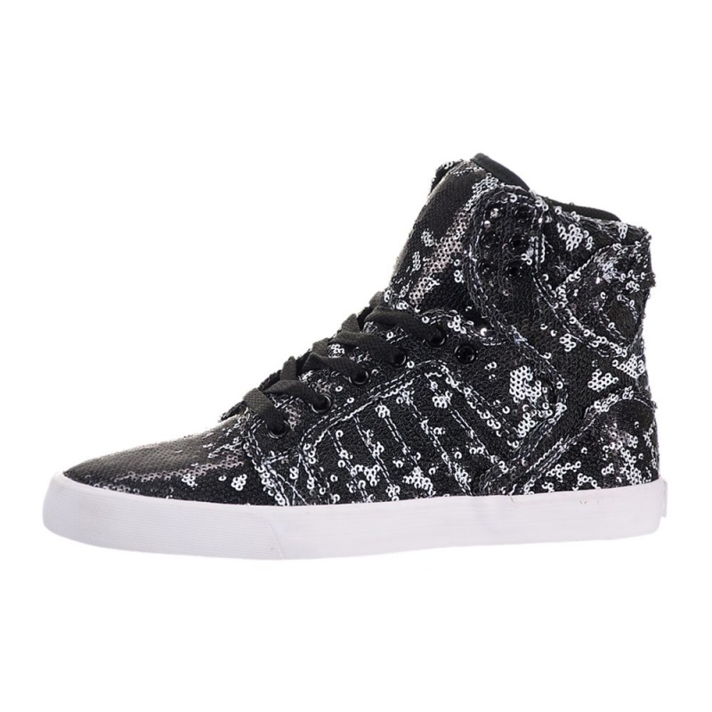 Supra SkyTop Höga Dam Svarta Vita | CZJWT0257