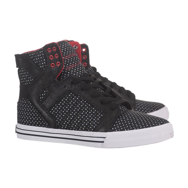 Supra SkyTop Höga Dam Svarta Vita | VGAOT3028