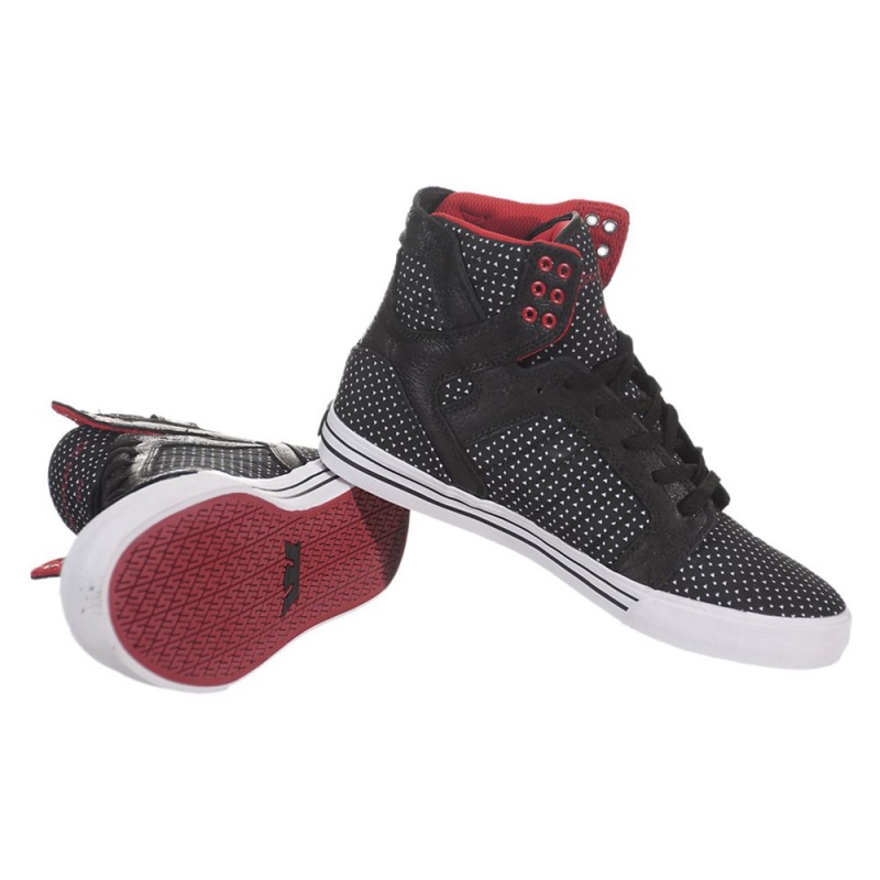 Supra SkyTop Höga Dam Svarta Vita | VGAOT3028