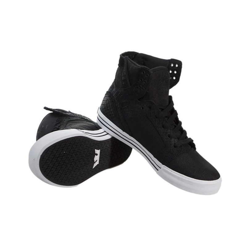 Supra SkyTop Höga Dam Svarta | OCLXT7160