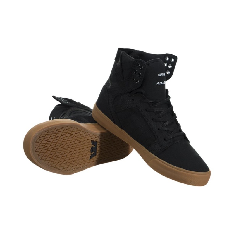 Supra SkyTop Höga Dam Svarta | QFCNJ8365