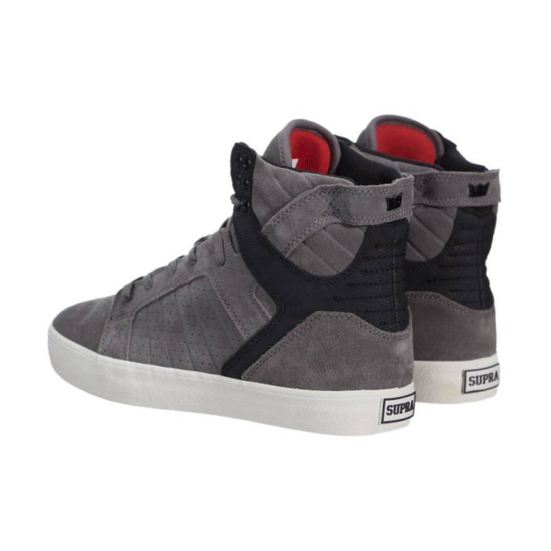 Supra SkyTop Höga Herr Grå Svarta | MWZHI3091