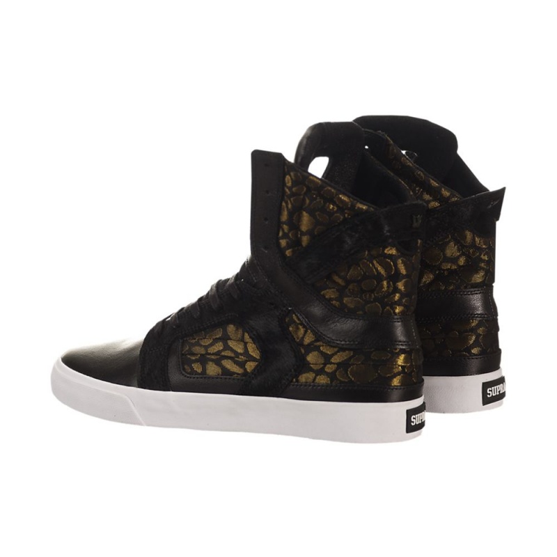 Supra SkyTop II Höga Dam Svarta Guld | PQSEL6537