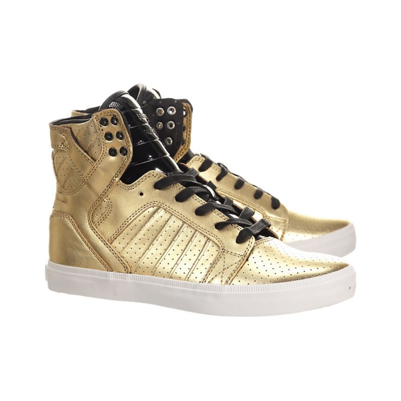 Supra SkyTop LS Höga Dam Guld | VGUPQ2318