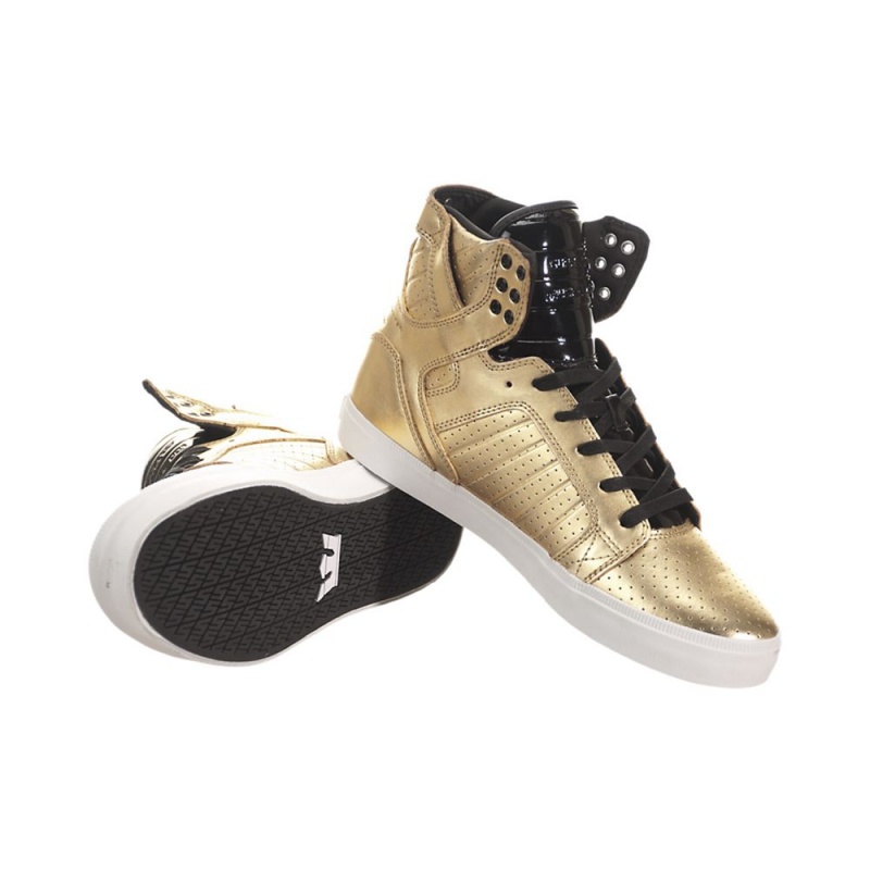 Supra SkyTop LS Höga Dam Guld | VGUPQ2318