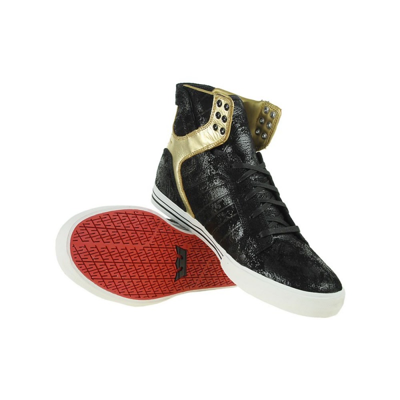 Supra SkyTop NS Höga Dam Svarta Guld | SDMAI1750