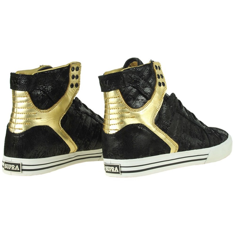 Supra SkyTop NS Höga Dam Svarta Guld | SDMAI1750