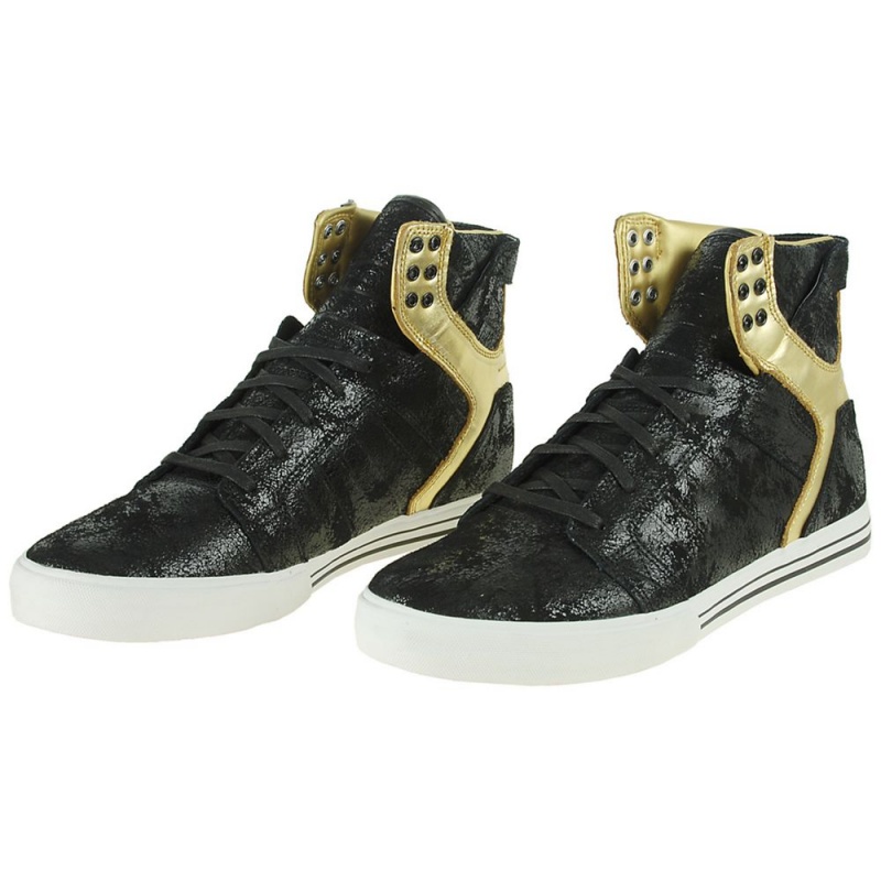 Supra SkyTop NS Höga Herr Svarta Guld | QFMUY0728