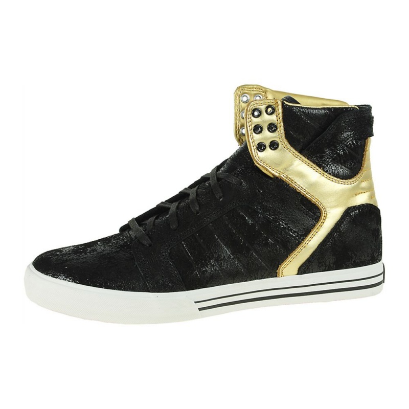 Supra SkyTop NS Höga Herr Svarta Guld | QFMUY0728