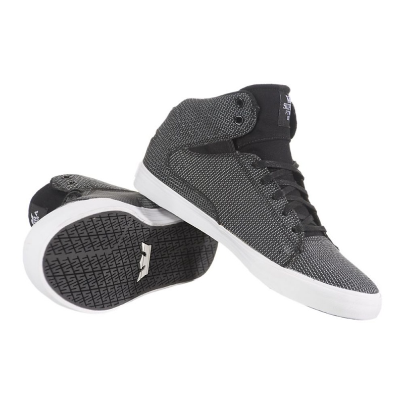 Supra Society Mid Skateskor Dam Svarta Vita | QAIKB7590