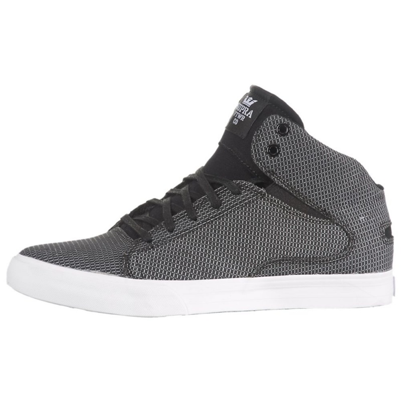 Supra Society Mid Skateskor Dam Svarta Vita | QAIKB7590